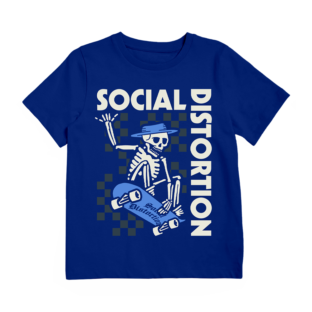 Blue Skateboard Youth T-Shirt