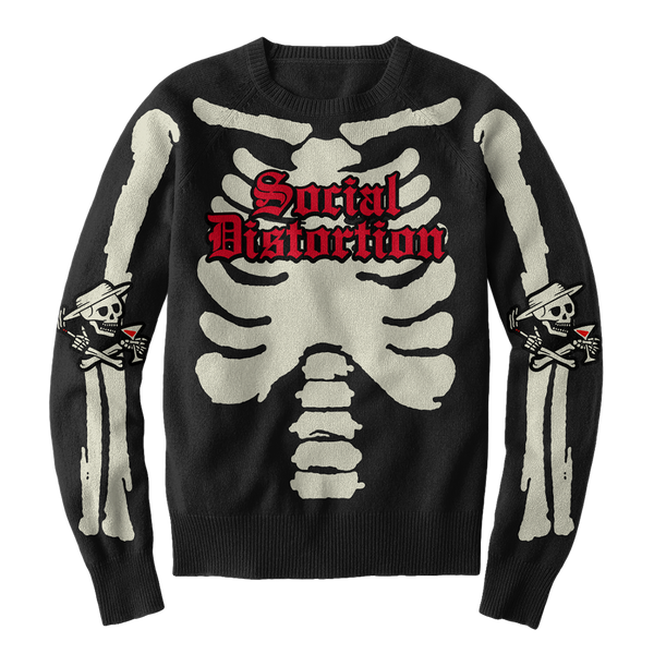 Knitted skeleton sweater online
