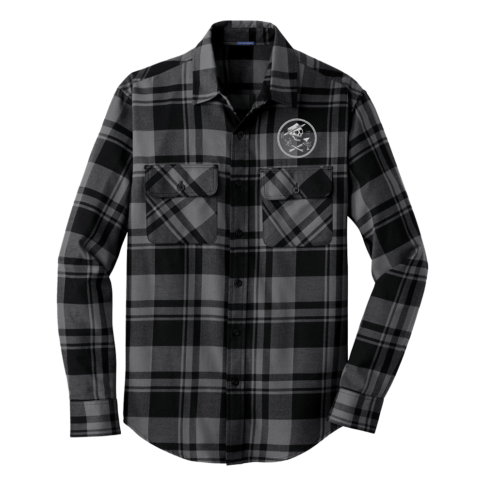 Skelly Embroidered Flannel