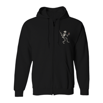 Torn Logo Zip Hoodie Front 