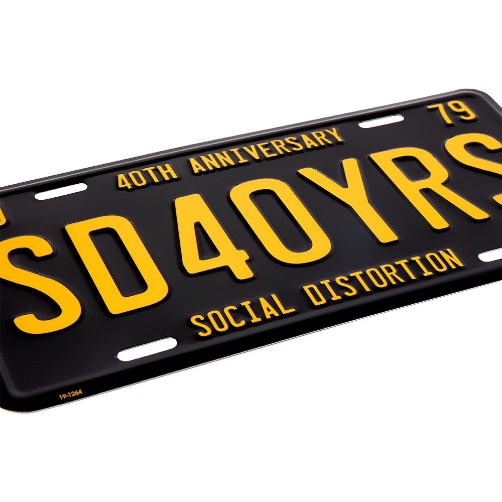 40 Years License Plate Detail