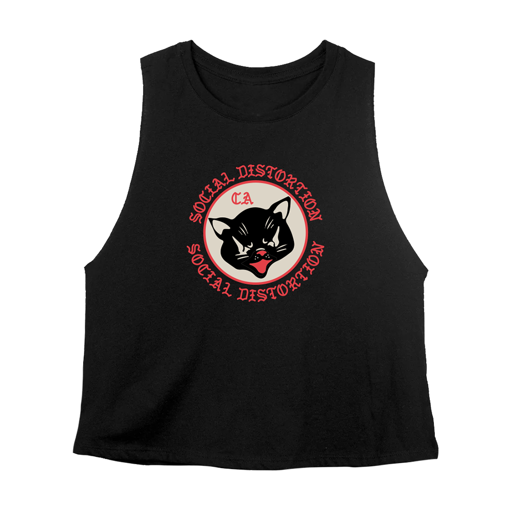 Black Cat Women s Muscle Tank Top Social Distortion Official Store