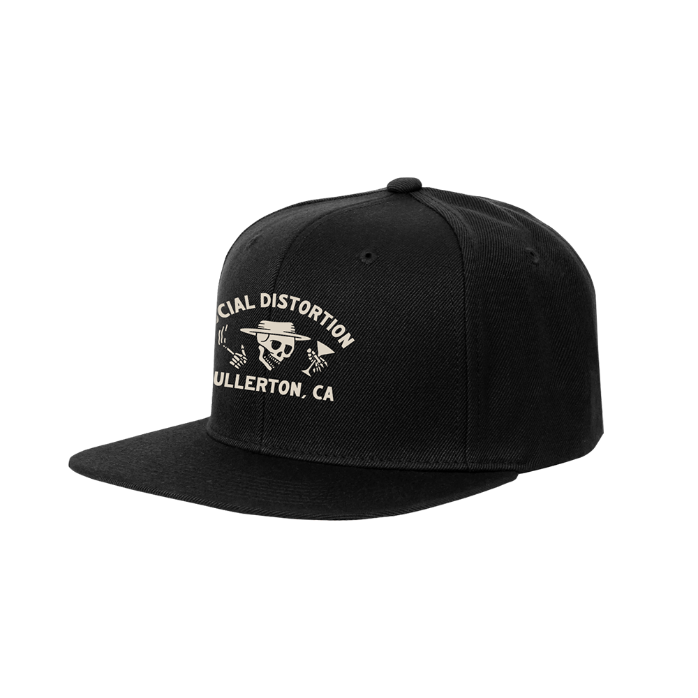 Fullerton Skelly Black Snapback Hat – Social Distortion Official Store