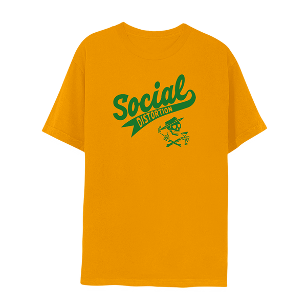 Collegate Store Display Collegiate Skull Gold T-Shirt - Social Distortion Official Store