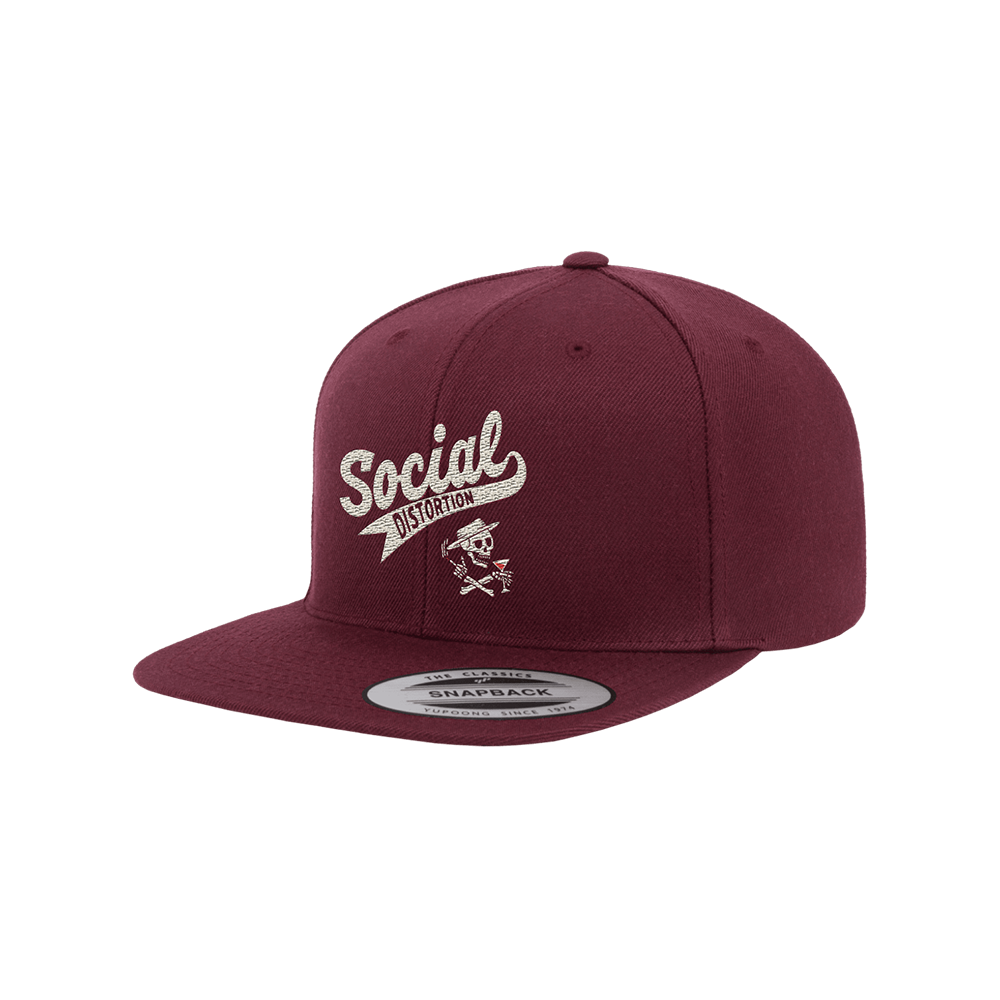 Athletic Logo Maroon Snapback Hat