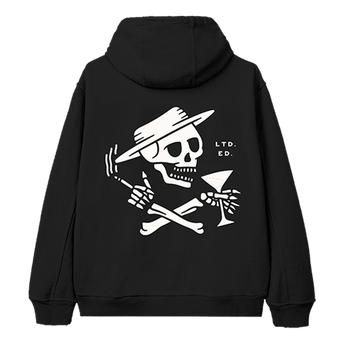 Crossed Skelly Zip Hoodie Back