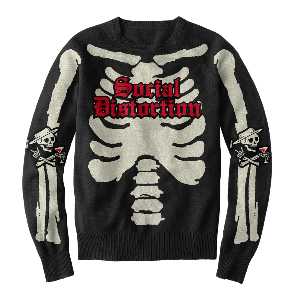 Mens 2025 skeleton sweater