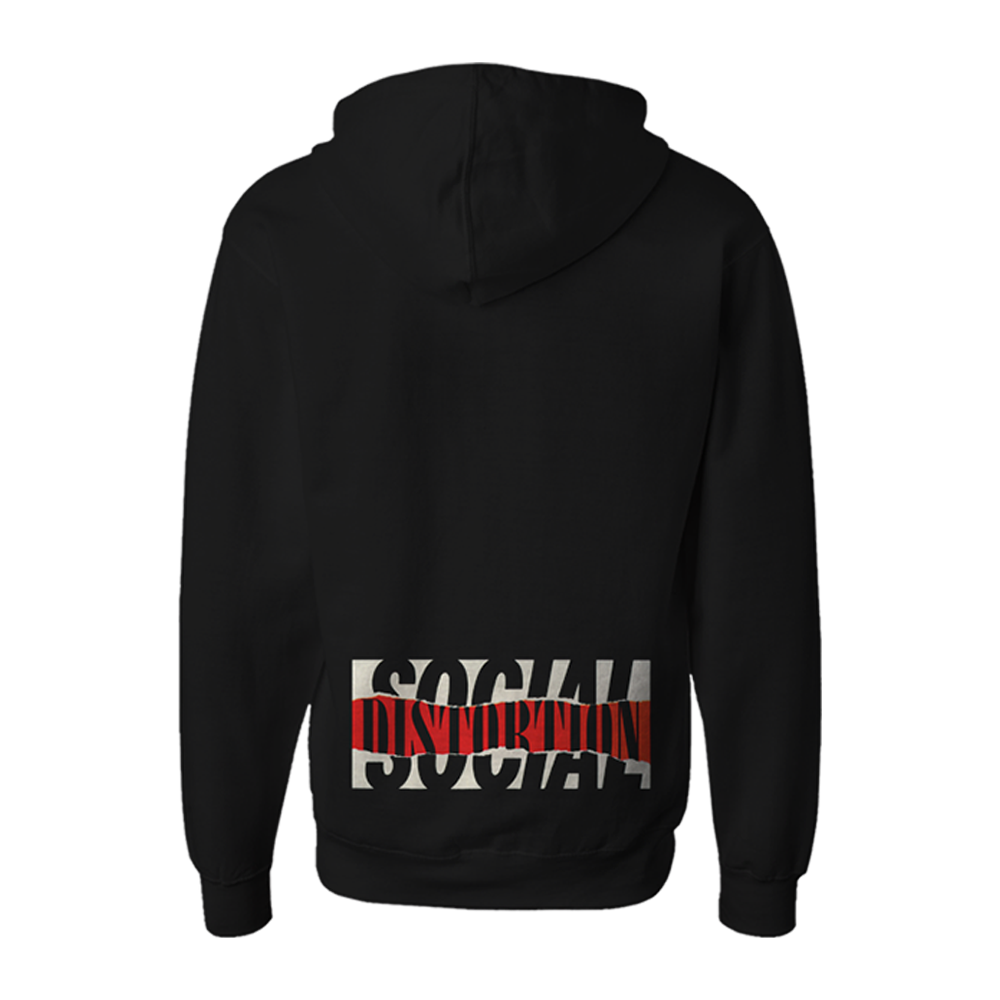Torn Logo Zip Hoodie - Social Distortion Official Store Torn Logo Zip Hoodie - Social Distortion Official Store