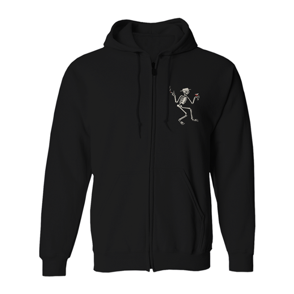 Torn Logo Zip Hoodie Front 