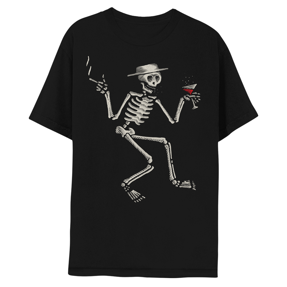 Woodcut Skelly Tee